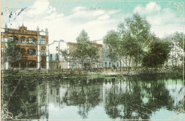 Dziś jest to dzielnica Torunia. Staw przy ul. Drzymały przed 1920 r.