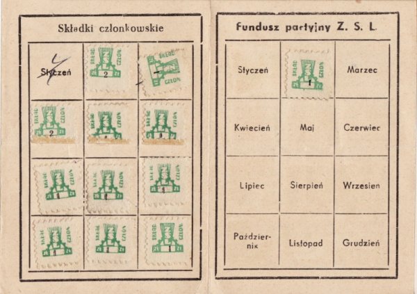 ZygmuntKrall_WkladkaDoLegitymacjiCzlonkowskiejZSL1951_str.2.3_s800x600.JPG